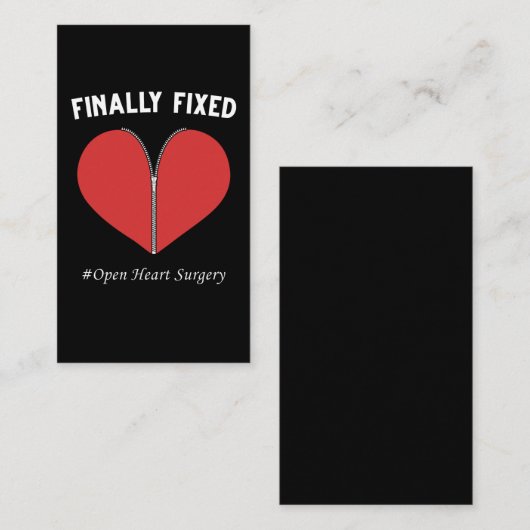 オープンハート手術回復操作のバイパス 名刺 (正面/裏面)