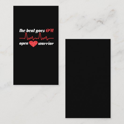 オープンハート手術後のバイパス回復が順調に 名刺 (正面/裏面)