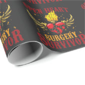 オープンハート手術生存者バイパスハート疾患 ラッピングペーパー (ロールコーナー)