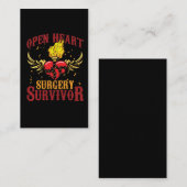 オープンハート手術生存者バイパスハート疾患 名刺 (正面/裏面)