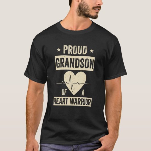 オープンハート手術CHD移植孫のHear Tシャツ (正面)