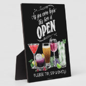 オープンバーの看板 – ヒントSipと楽しむ フォトプラーク (側面)