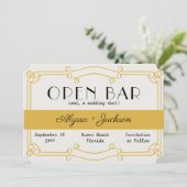 オープンバーアールデコオークレイエローアンドグレー セーブザデート (スタンド正面)