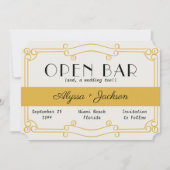 オープンバーアールデコオークレイエローアンドグレー セーブザデート (正面)