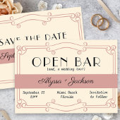 オープンバーアールデコダスティーバラとヴィンテージクリーム セーブザデート