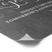 オープンバーシャルボードウェディングデイサイン ポスター (角)