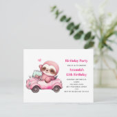 オープンバースデーパーティーを運転するピンクスロース ポストカード (スタンド正面)