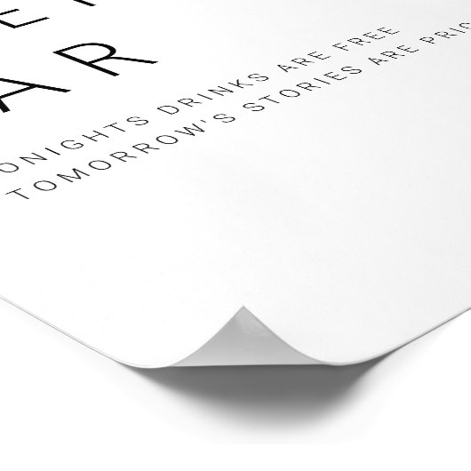 オープンバーズ結婚ドリンクの看板テーブルDecor L100 ポスター (角)