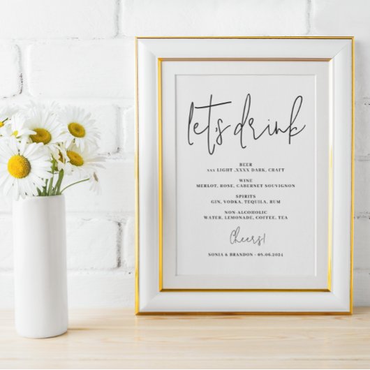 オープンバードリンク結婚の看板ポスター ポスター