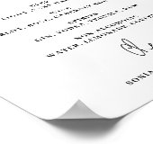 オープンバードリンク結婚の看板ポスター ポスター (角)