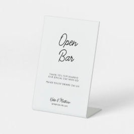 オープンバーフリー飲み結婚物のミニマリスト 台座サイン