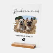 オープンバーペットドリンク結婚アクリルのバーのサイン アクリルサイン (傾斜)