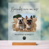 オープンバーペットドリンク結婚アクリルのバーのサイン アクリルサイン (ニュートラル)