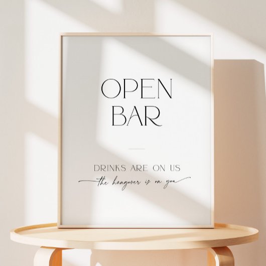 オープンバーミニマリスト白黒スクリプ結婚ト 台座サイン