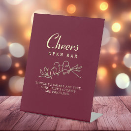 オープンバーロマン結婚ティック 台座サイン