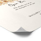 オープンバーワイングラスとフラワーニュートラル結婚ズ ポスター (角)