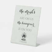 オープンバー二日酔い 台座サイン (正面)