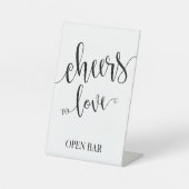 オープンバー応援結婚のペデスタル記号 台座サイン (正面)