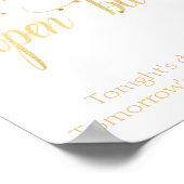 オープンバー植物緑結婚金ゴールド ポスター (角)