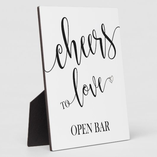 オープンバー標識卓上プラーク（イーゼル付） フォトプラーク (側面)