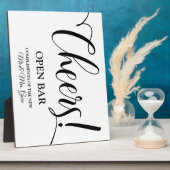 オープンバー標識卓上プラーク（イーゼル付） フォトプラーク (側面)