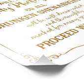 オープンバー結婚のサイン金ゴールドグリッター結婚、のポスター フォトプリント            (角)