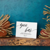 オープンバー結婚のサインTabletopプラーク フォトプラーク (側面)