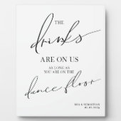 オープンバー結婚の看板テーブルトッププラーク フォトプラーク (正面)