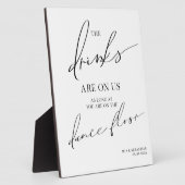 オープンバー結婚の看板テーブルトッププラーク フォトプラーク (側面)