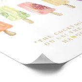 オープンバー アイスポップ カクテル 水彩 アイスポップ メニュー ポスター (角)