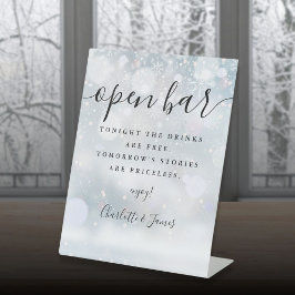 オープンバー ウィンター ブラック シグネチャースクリプト 台座サイン