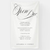 オープンバー!書モダン,白 横断幕 (縦)