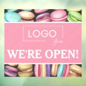 オープンビジネス｜マカロン フレンチパティスリー ピンク ウィンドウサイン (シート3)