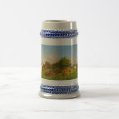 オープンフィールドの白い鹿自然野生動物 ビールジョッキ (中央)