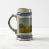 オープンフィールドの白い鹿自然野生動物 ビールジョッキ (左)