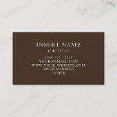 オープンフェイスフォントモノグラムのレトロビストレ 名刺 (裏面)