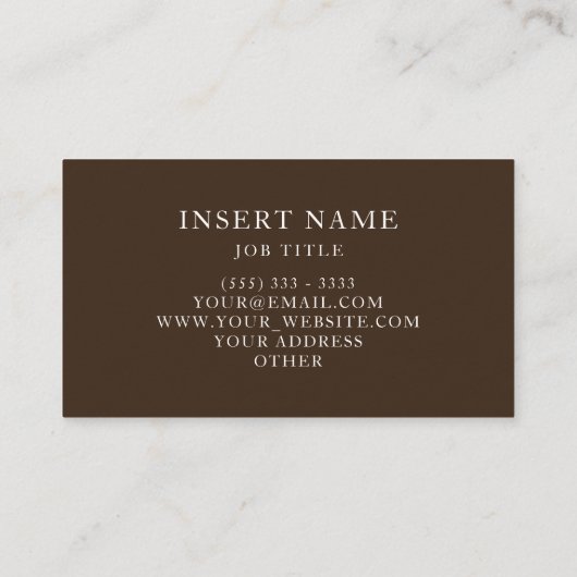 オープンフェイスフォントモノグラムのレトロビストレ 名刺 (裏面)