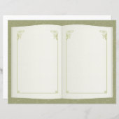 オープンブックアートデコヴィンテージスクラップブック紙 (正面/裏面)