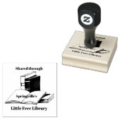 オープンブックデザイン木印 ラバースタンプ (押印)