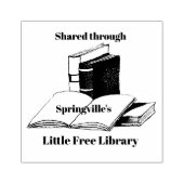 オープンブックデザイン木印 ラバースタンプ (インプリント)