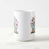 オープンブックフラワー大型モーフィングセラミック モーフィングマグカップ (中央)