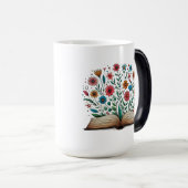 オープンブックフラワー大型モーフィングセラミック モーフィングマグカップ (正面右)