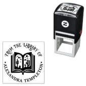 オープンブック砂漠の風景ページライブラリーブック名 セルフインキングスタンプ (インサイチュ)