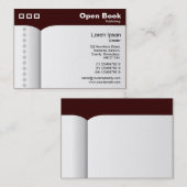 オープンブック – ダークブラウン330000 名刺 (正面/裏面)