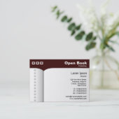 オープンブック – ダークブラウン330000 名刺 (スタンド正面)
