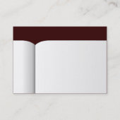 オープンブック – ダークブラウン330000 名刺 (裏面)