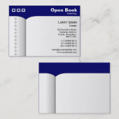 オープンブック – 濃い青00066 名刺 (正面/裏面)