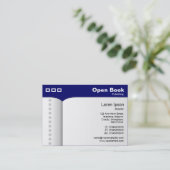 オープンブック – 濃い青00066 名刺 (スタンド正面)