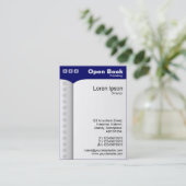 オープンブック（縦） – 濃い青00066 名刺 (スタンド正面)