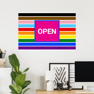 オープンプライドアリレインボープログレスLGBT LGBTQ ポスター